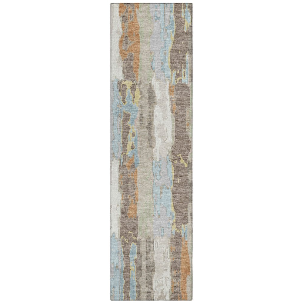 Machine Washable Indoor/Outdoor Chantille ACN2697 Ivory 2'3" x 7'6" Runner Rug. Picture 1