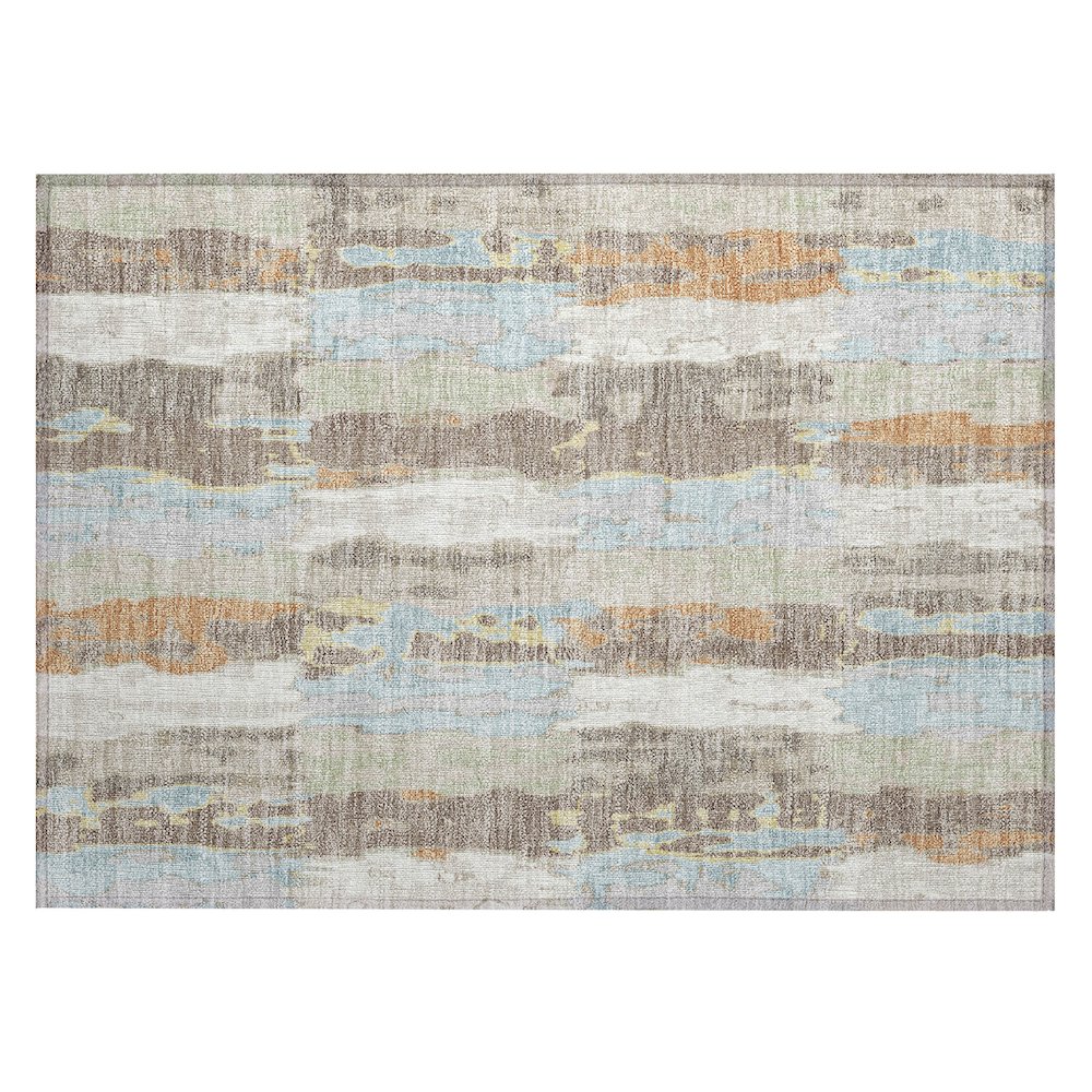 Machine Washable Indoor/Outdoor Chantille ACN2697 Ivory 1'8" x 2'6" Rug. Picture 1