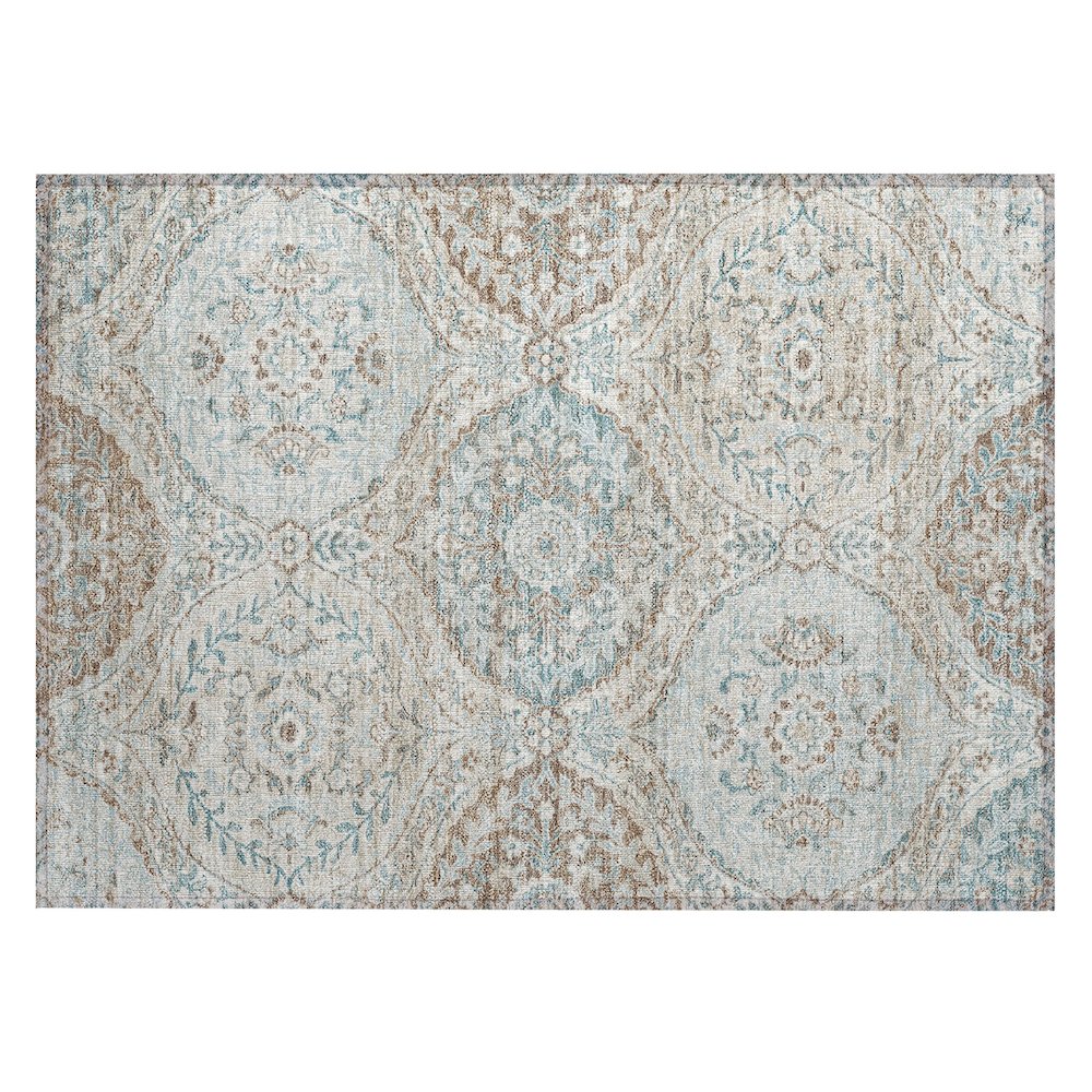 Machine Washable Indoor/Outdoor Chantille ACN2698 Ivory 1'8" x 2'6" Rug. Picture 1