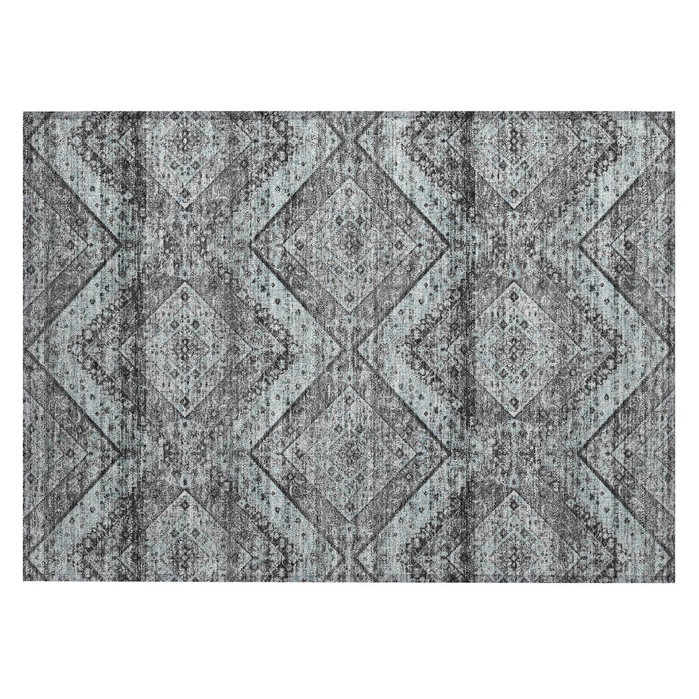 Machine Washable Indoor/Outdoor Chantille ACN2699 Gray 1'8" x 2'6" Rug. Picture 1