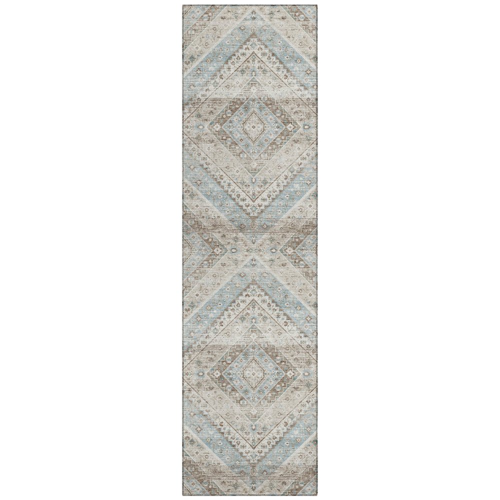 Machine Washable Indoor/Outdoor Chantille ACN2699 Ivory 2'3" x 7'6" Runner Rug. Picture 1