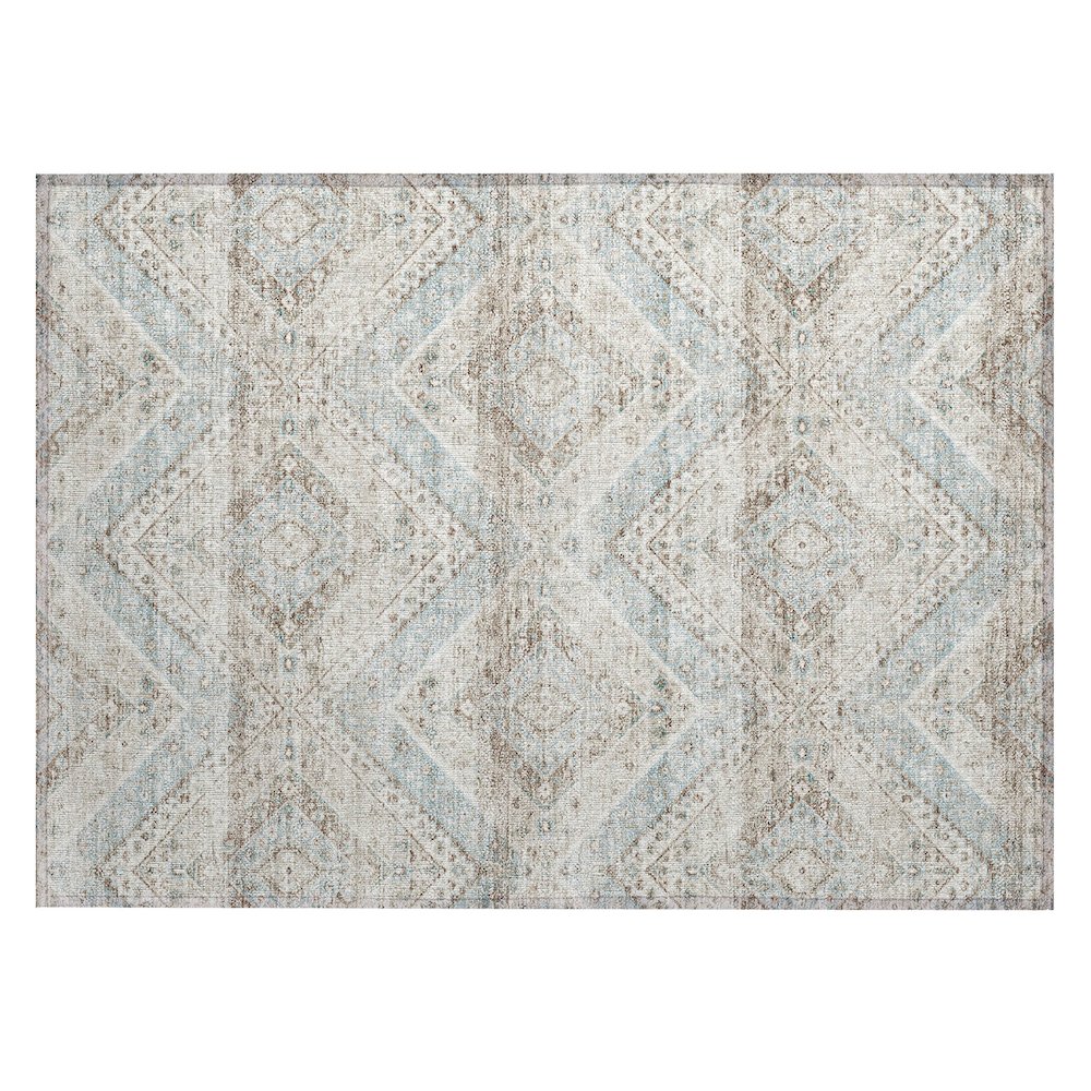 Machine Washable Indoor/Outdoor Chantille ACN2699 Ivory 1'8" x 2'6" Rug. Picture 1