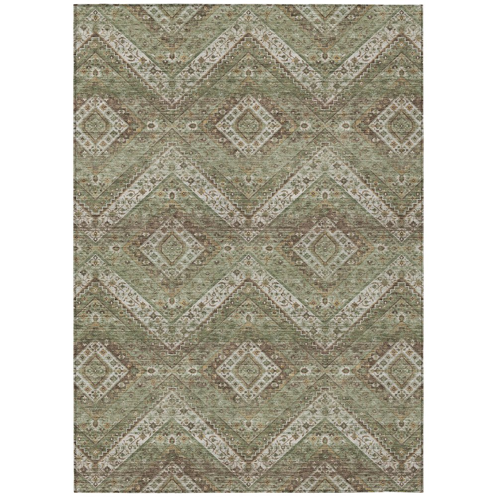 Machine Washable Indoor/Outdoor Chantille ACN2699 Green 2'6" x 3'10" Rug. Picture 1