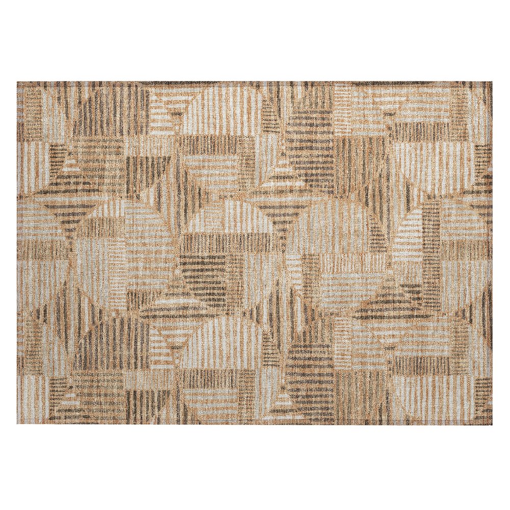 Machine Washable Indoor/Outdoor Chantille ACN2700 Orange 1'8" x 2'6" Rug. Picture 1