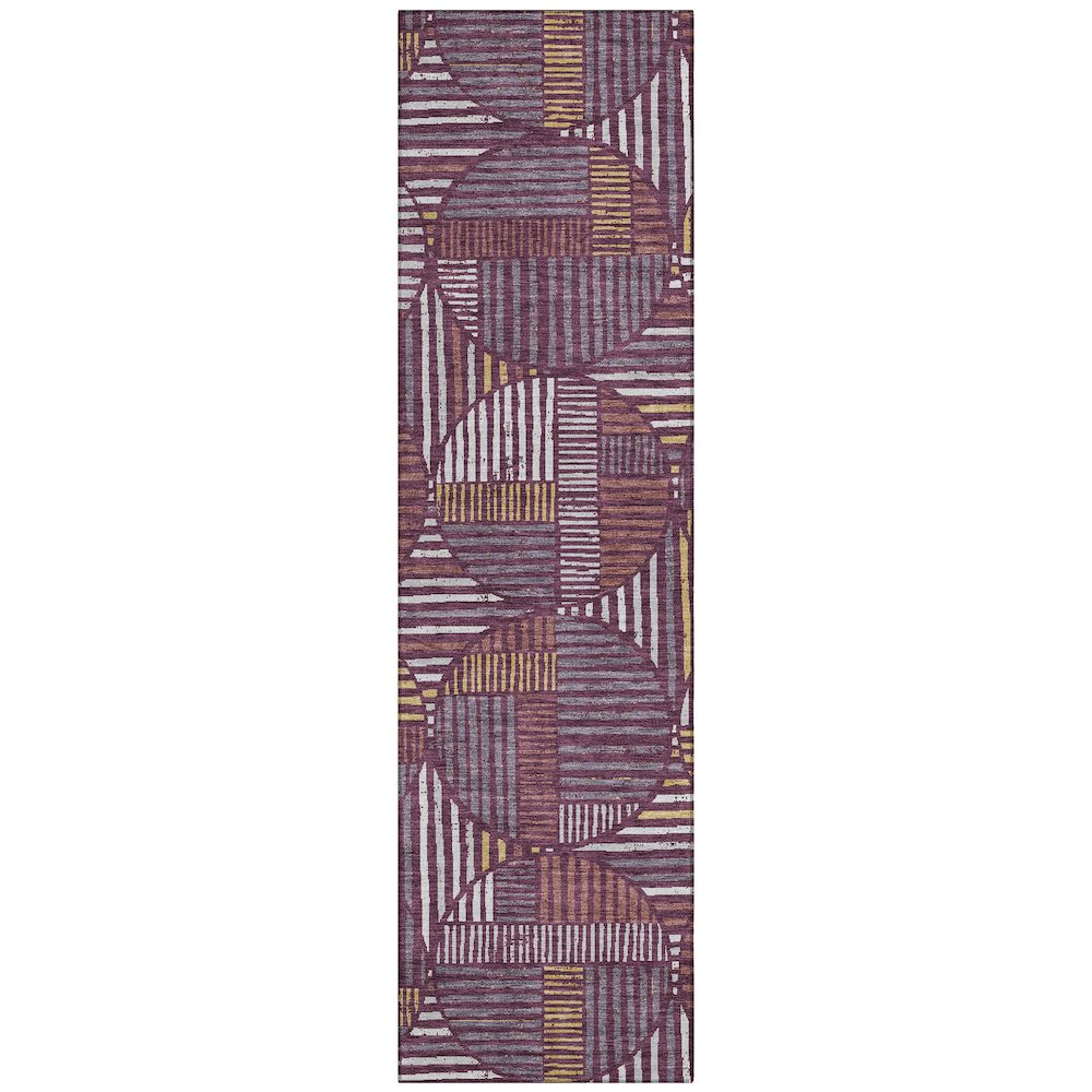 Machine Washable Indoor/Outdoor Chantille ACN2700 Purple 2'3" x 7'6" Runner Rug. Picture 1