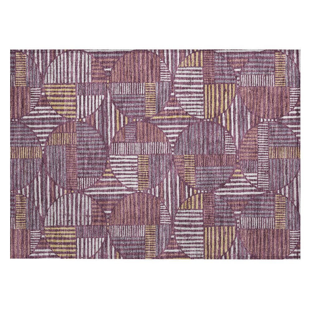 Machine Washable Indoor/Outdoor Chantille ACN2700 Purple 1'8" x 2'6" Rug. Picture 1