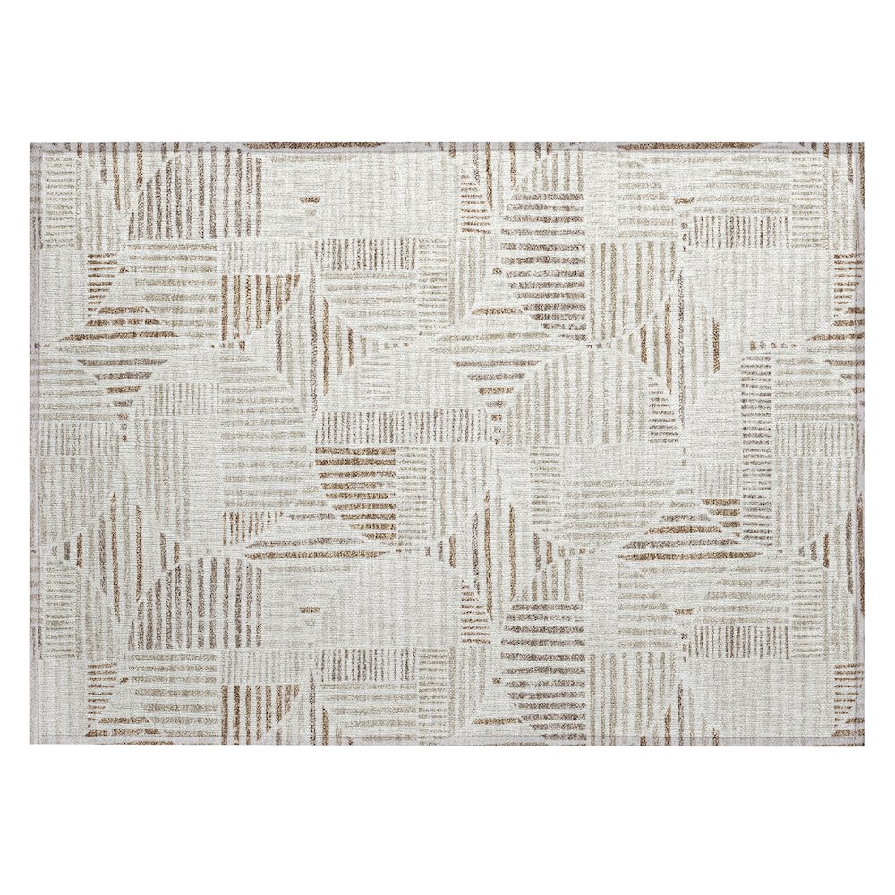 Machine Washable Indoor/Outdoor Chantille ACN2700 Ivory 1'8" x 2'6" Rug. Picture 1