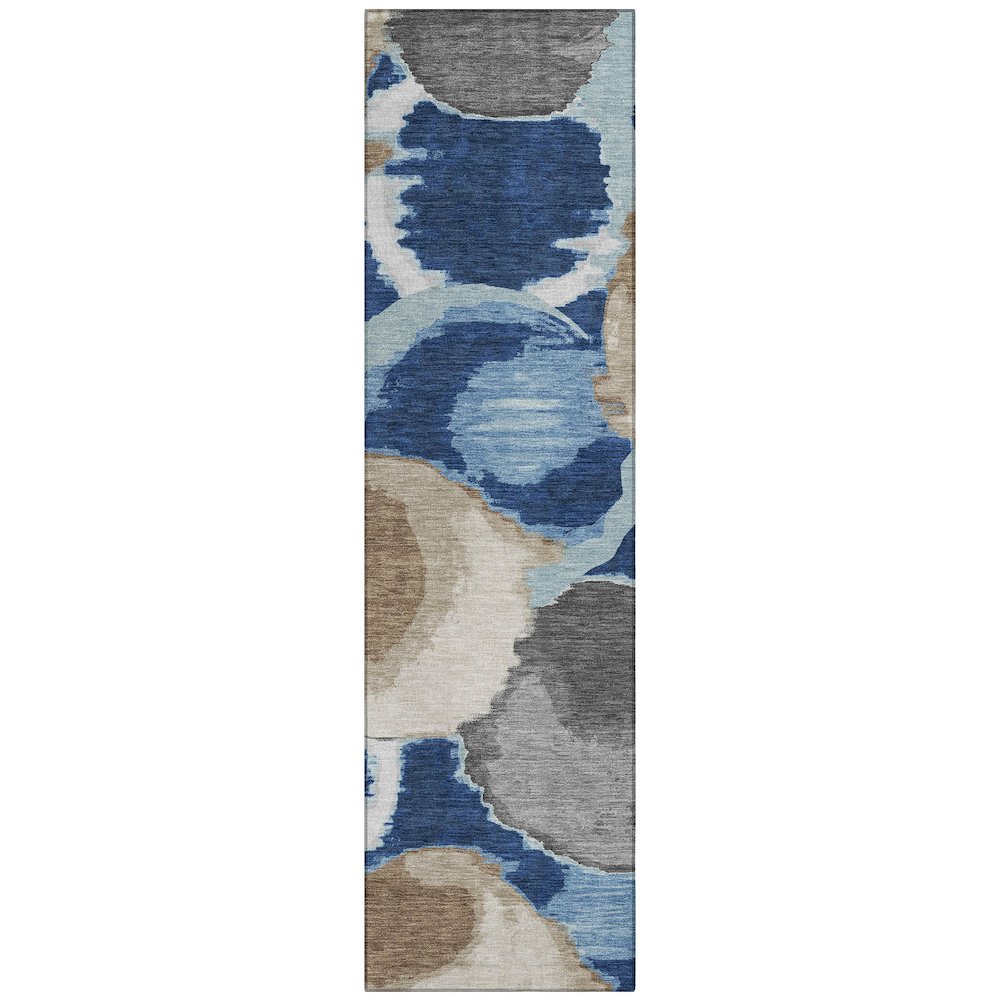 Machine Washable Indoor/Outdoor Chantille ACN2701 Blue 2'3" x 7'6" Runner Rug. Picture 1