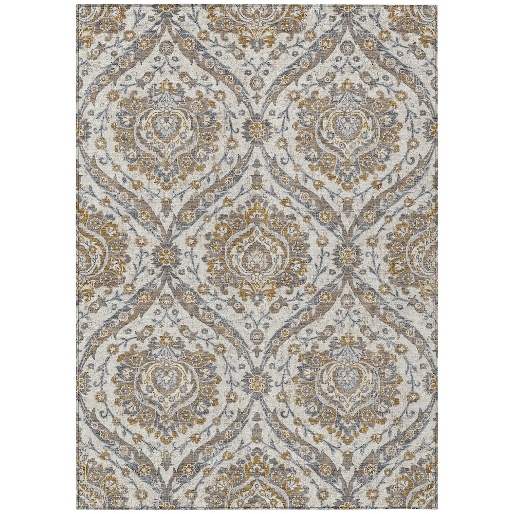 Machine Washable Indoor/Outdoor Chantille ACN2703 Brown 2'6" x 3'10" Rug. Picture 1