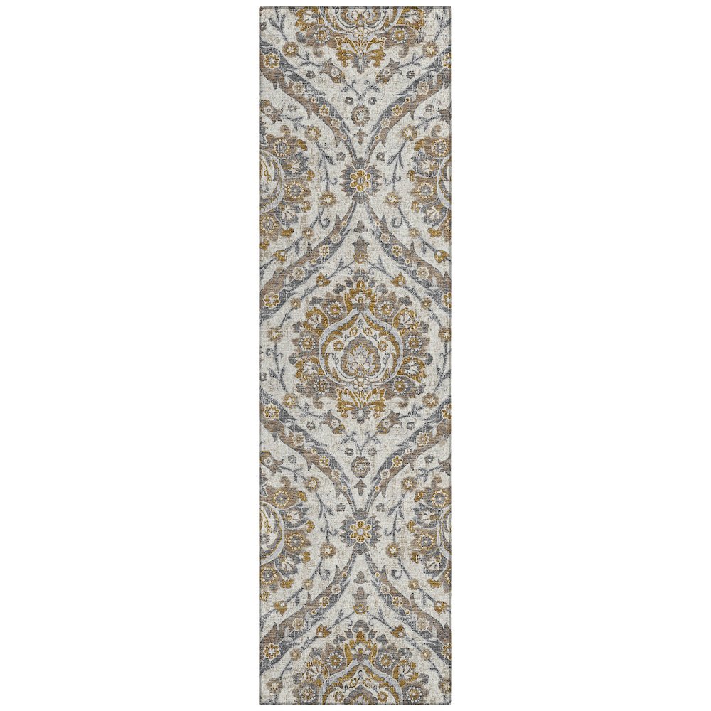 Machine Washable Indoor/Outdoor Chantille ACN2703 Brown 2'3" x 7'6" Runner Rug. Picture 1
