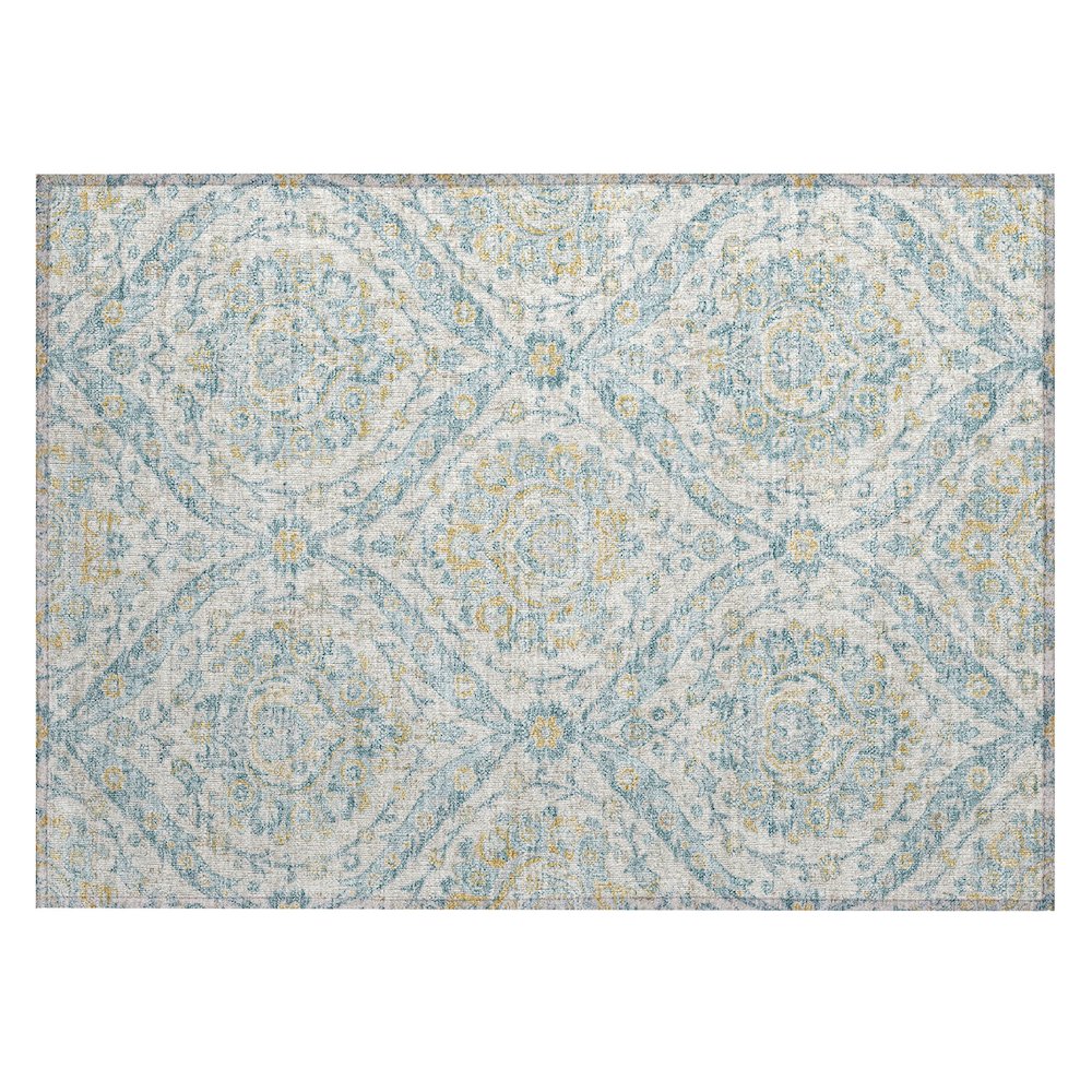 Machine Washable Indoor/Outdoor Chantille ACN2703 Ivory 1'8" x 2'6" Rug. Picture 1