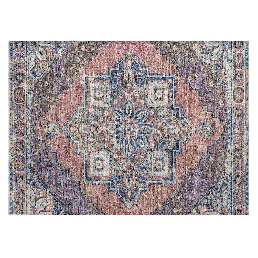 Machine Washable Indoor/Outdoor Chantille ACN2704 Red 1'8" x 2'6" Rug. Picture 1