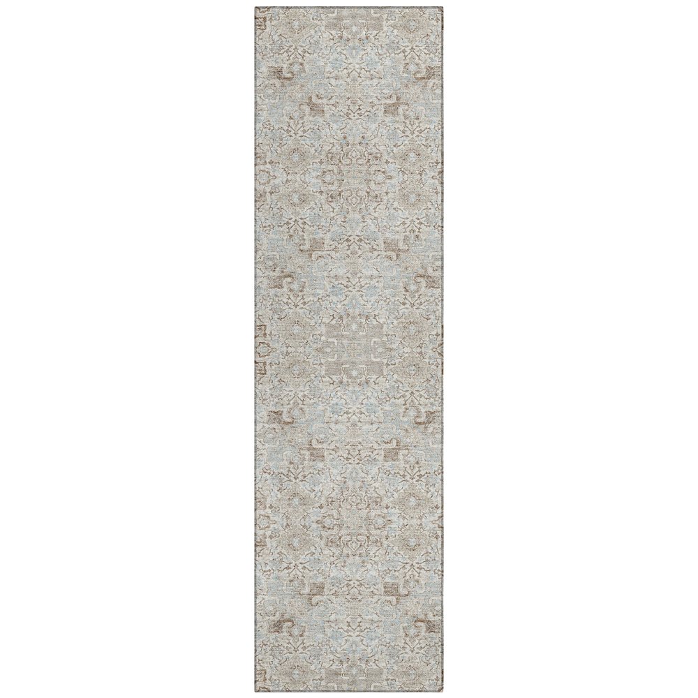 Machine Washable Indoor/Outdoor Chantille ACN2705 Ivory 2'3" x 7'6" Runner Rug. Picture 1