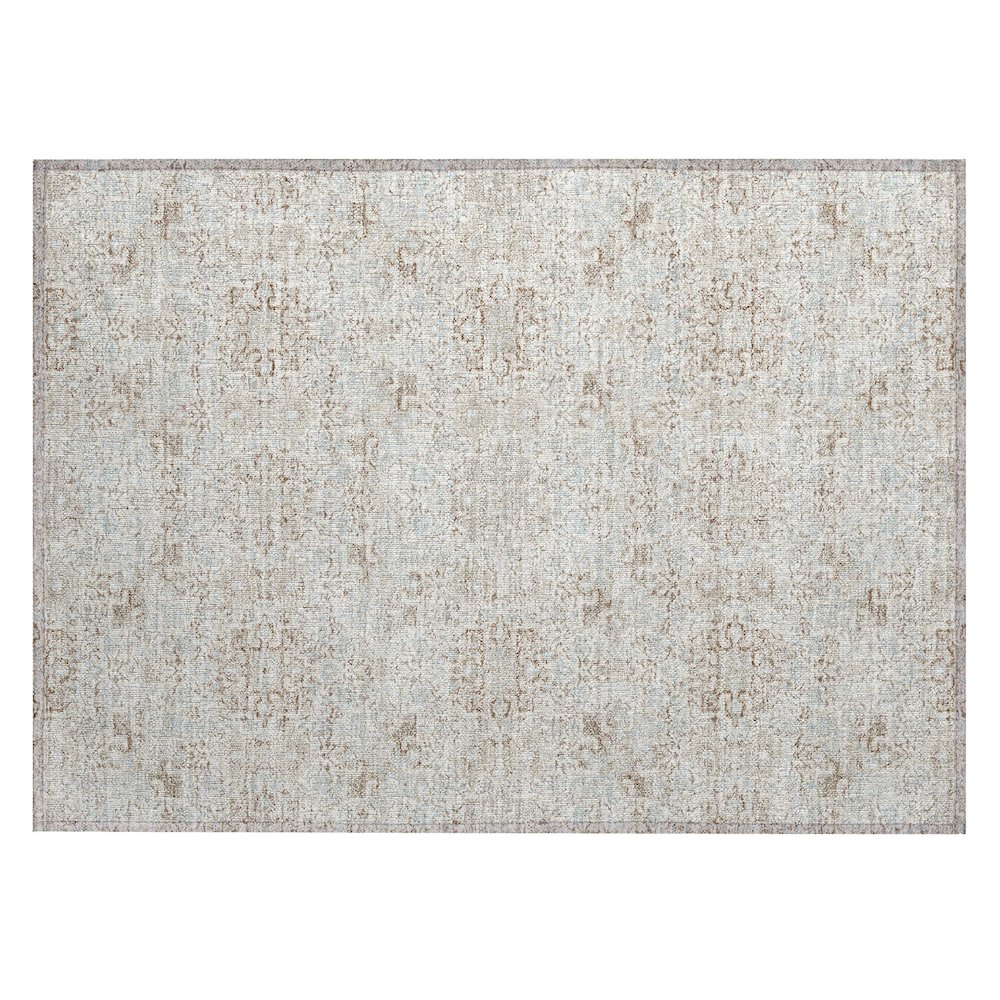 Machine Washable Indoor/Outdoor Chantille ACN2705 Ivory 1'8" x 2'6" Rug. Picture 1