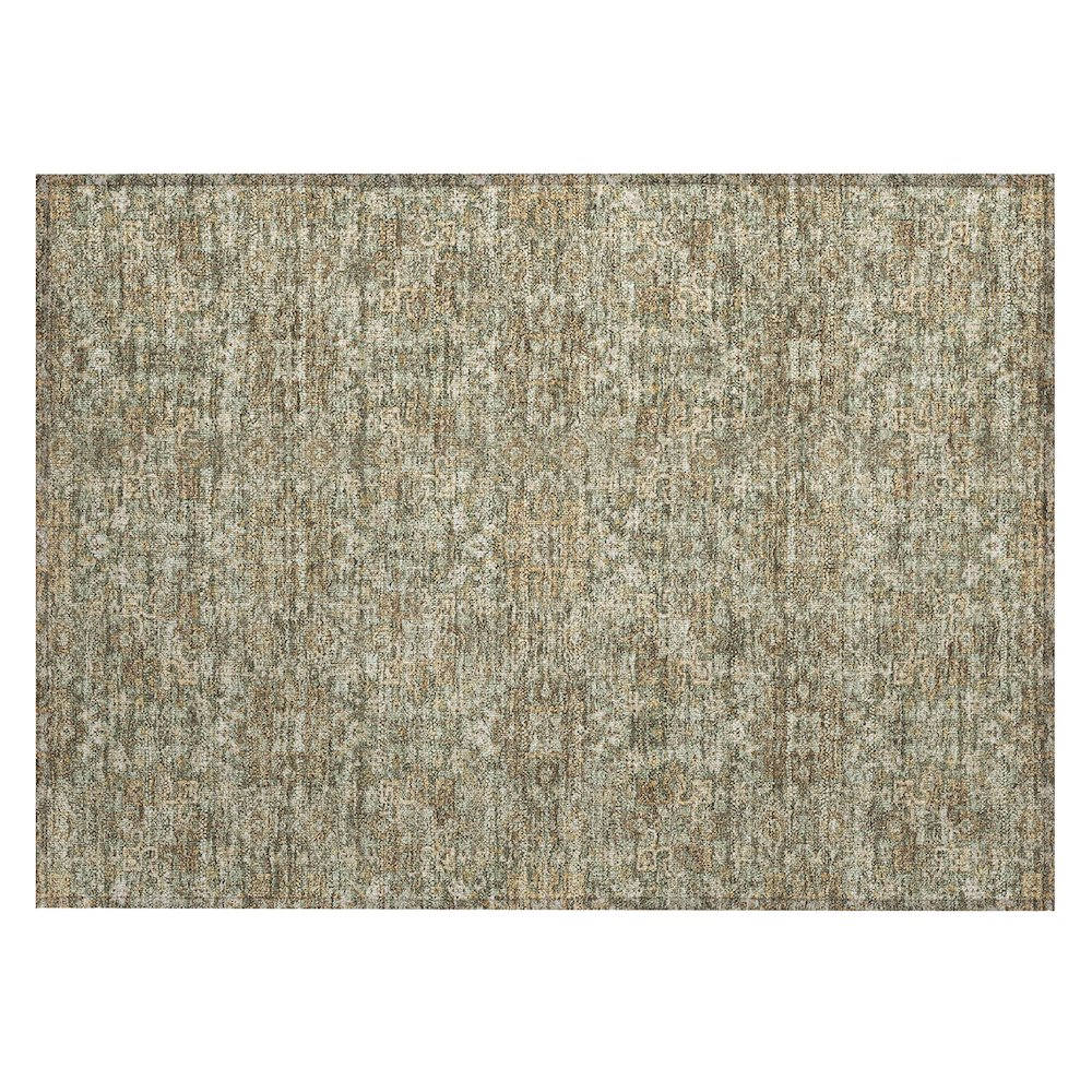 Machine Washable Indoor/Outdoor Chantille ACN2705 Green 1'8" x 2'6" Rug. Picture 1