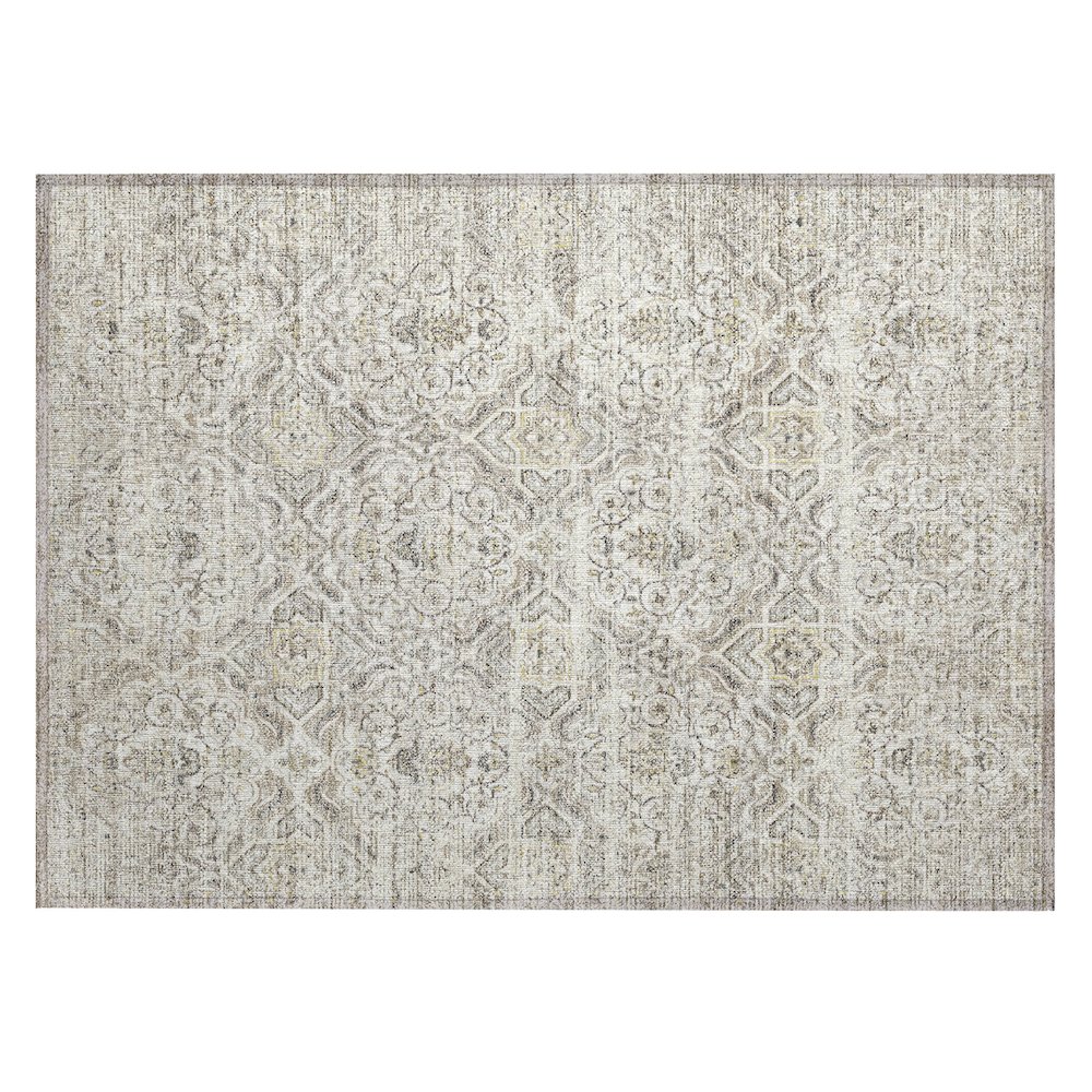 Machine Washable Indoor/Outdoor Chantille ACN2706 Ivory 1'8" x 2'6" Rug. Picture 1