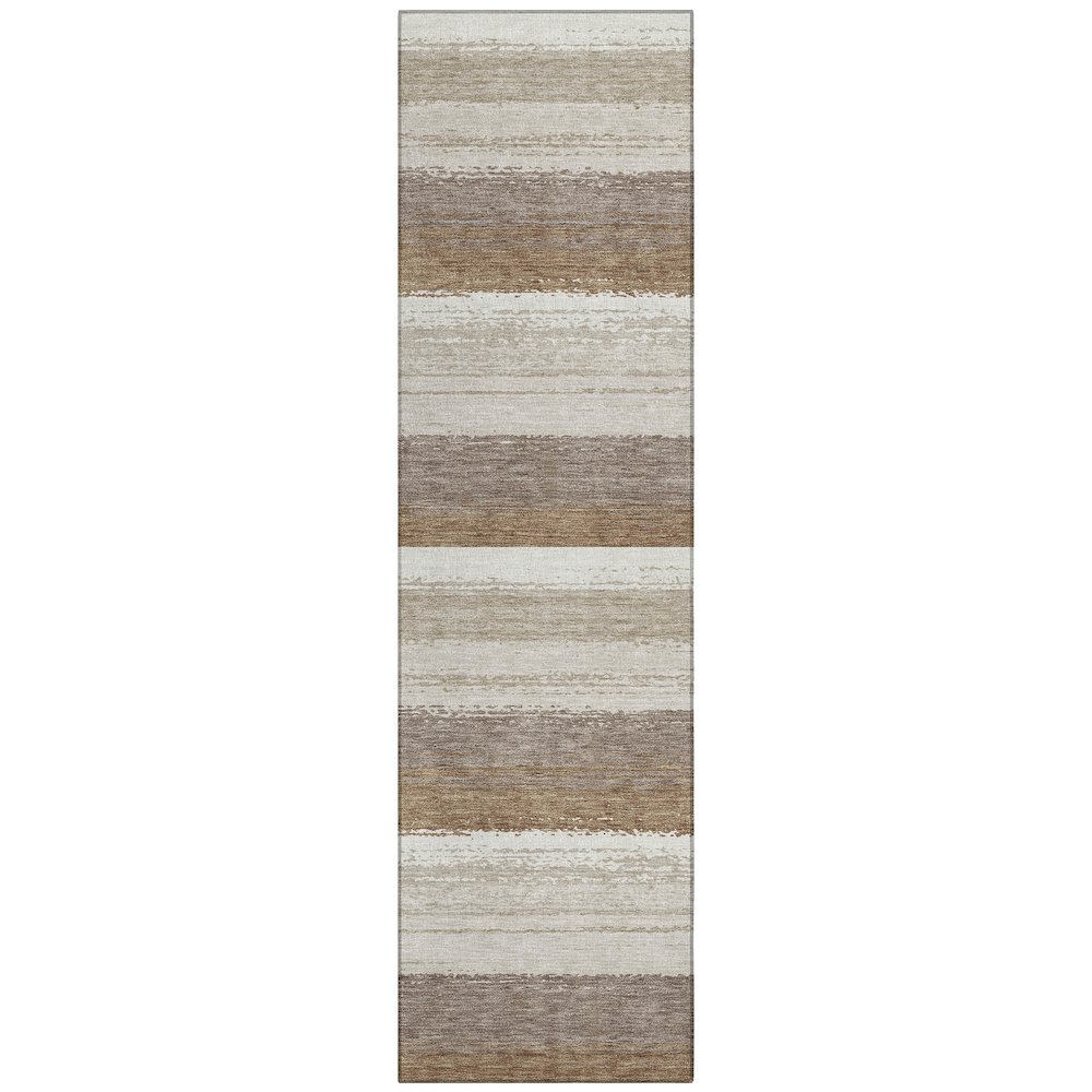 Machine Washable Indoor/Outdoor Chantille ACN2707 Brown 2'3" x 7'6" Runner Rug. Picture 1