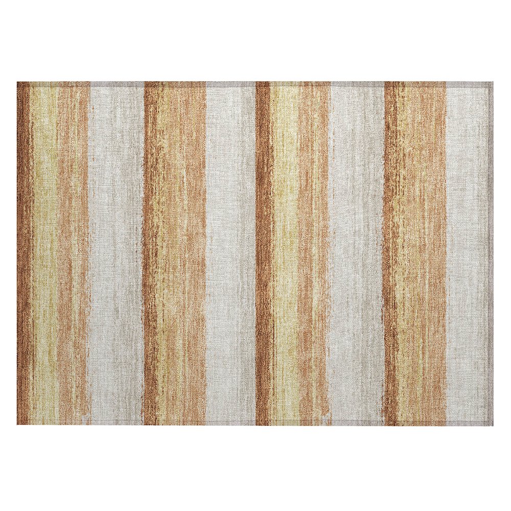 Machine Washable Indoor/Outdoor Chantille ACN2707 Orange 1'8" x 2'6" Rug. Picture 1