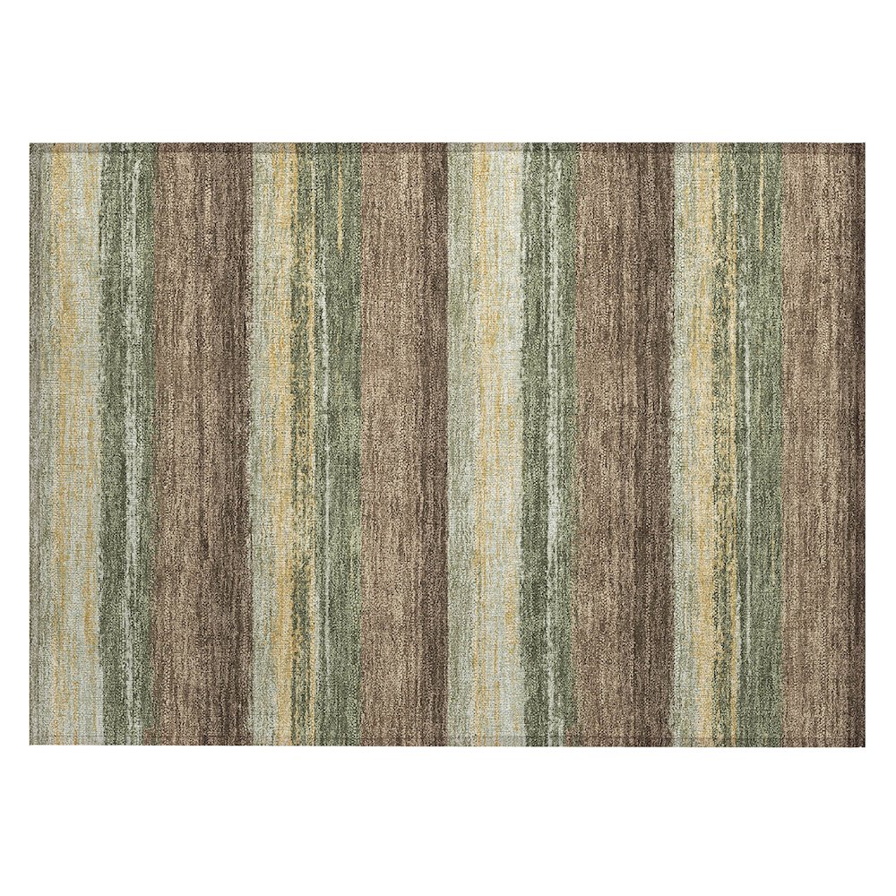 Machine Washable Indoor/Outdoor Chantille ACN2707 Green 1'8" x 2'6" Rug. Picture 1