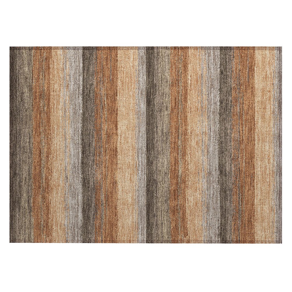 Machine Washable Indoor/Outdoor Chantille ACN2707 Orange 1'8" x 2'6" Rug. Picture 1