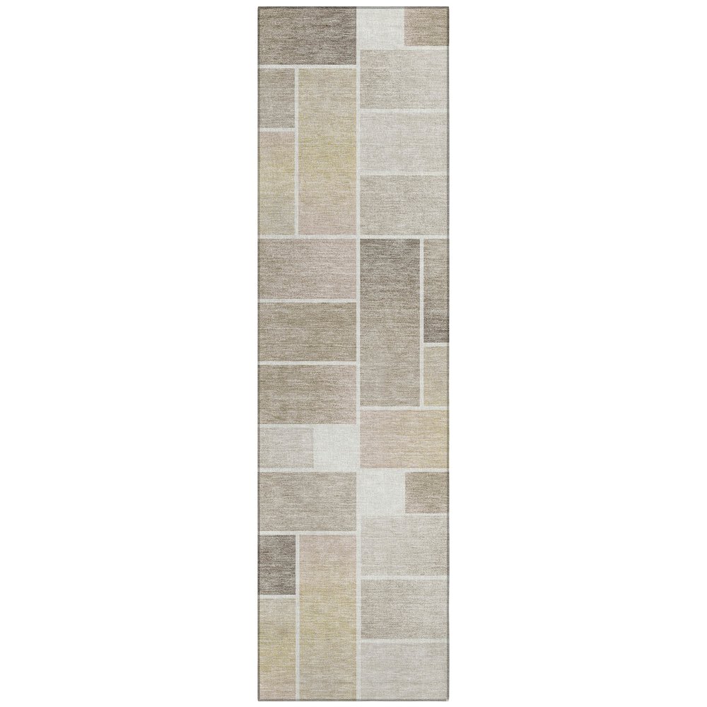 Machine Washable Indoor/Outdoor Chantille ACN2709 Ivory 2'3" x 7'6" Runner Rug. Picture 1
