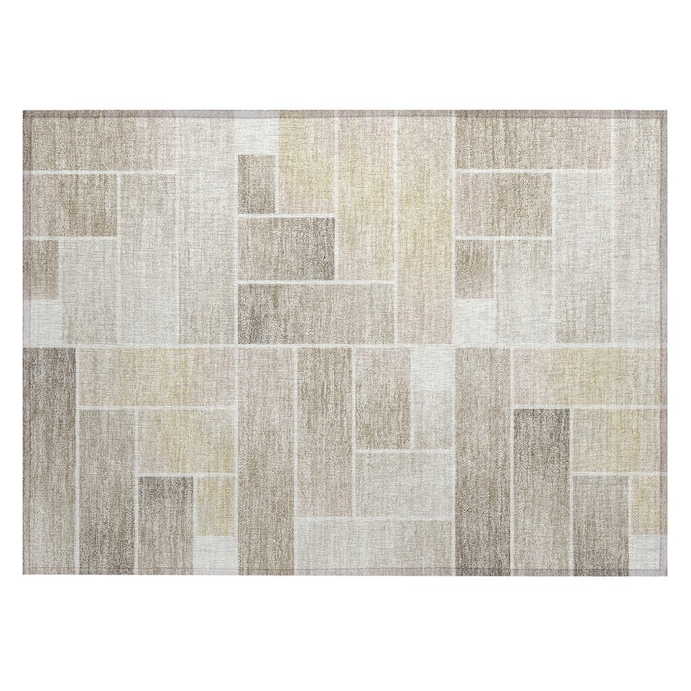 Machine Washable Indoor/Outdoor Chantille ACN2709 Ivory 1'8" x 2'6" Rug. Picture 1
