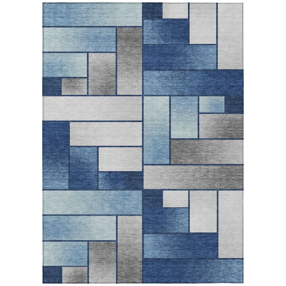 Machine Washable Indoor/Outdoor Chantille ACN2709 Blue 2'6" x 3'10" Rug. Picture 1