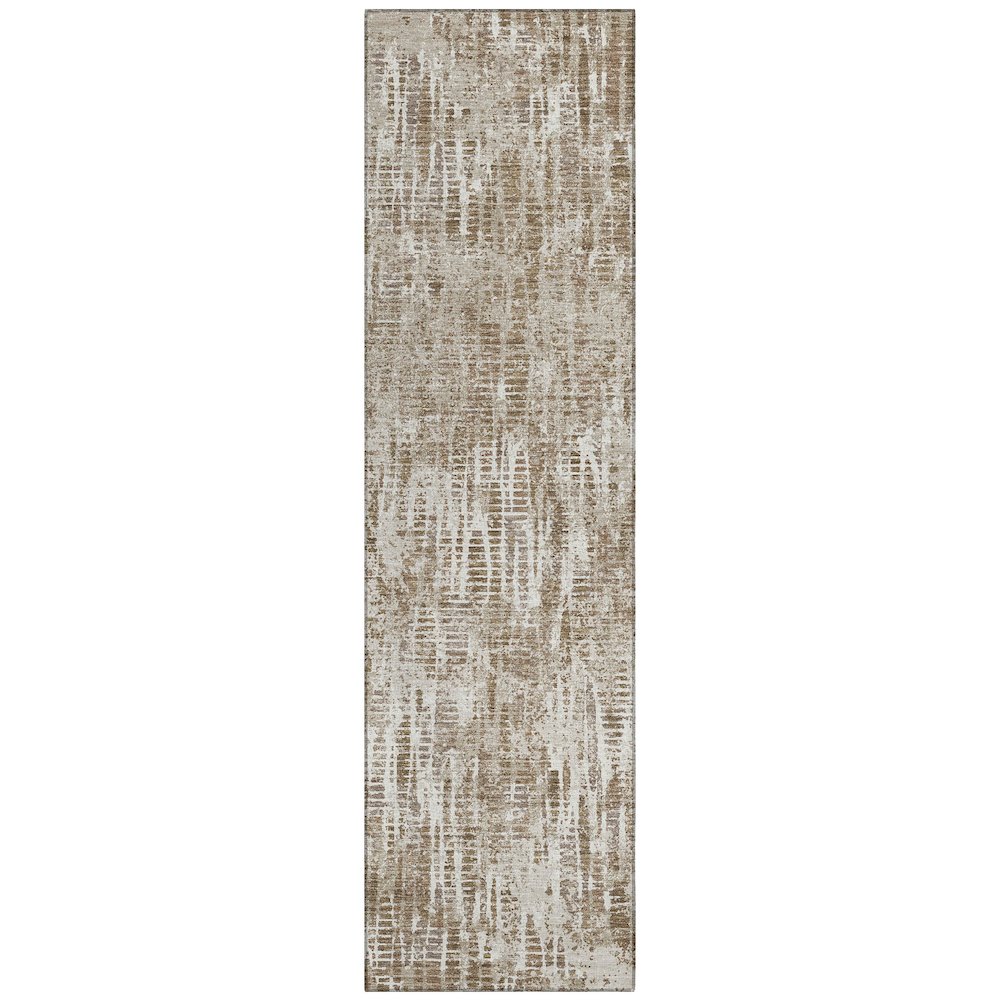 Machine Washable Indoor/Outdoor Chantille ACN2710 Brown 2'3" x 7'6" Runner Rug. Picture 1