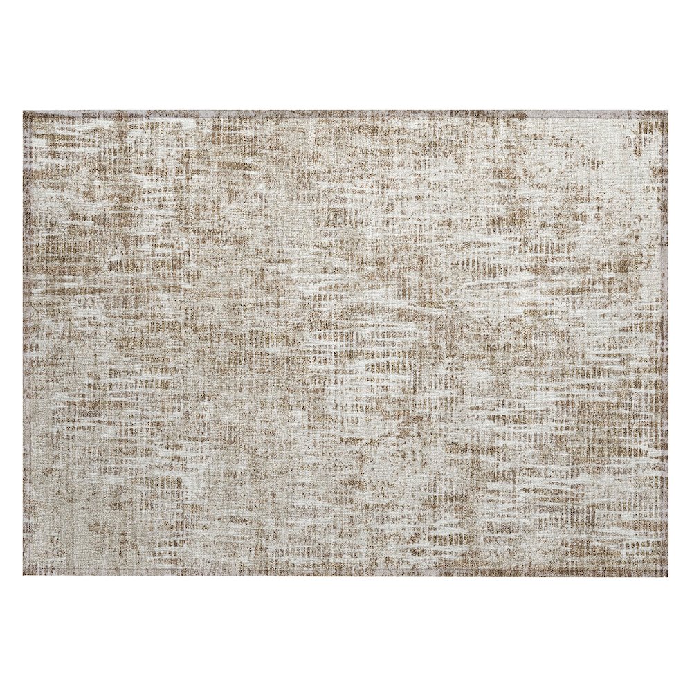 Machine Washable Indoor/Outdoor Chantille ACN2710 Brown 1'8" x 2'6" Rug. Picture 1