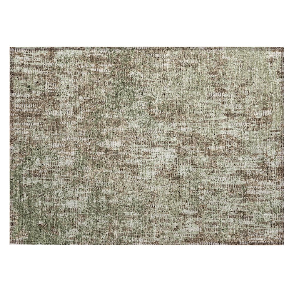 Machine Washable Indoor/Outdoor Chantille ACN2710 Green 1'8" x 2'6" Rug. Picture 1