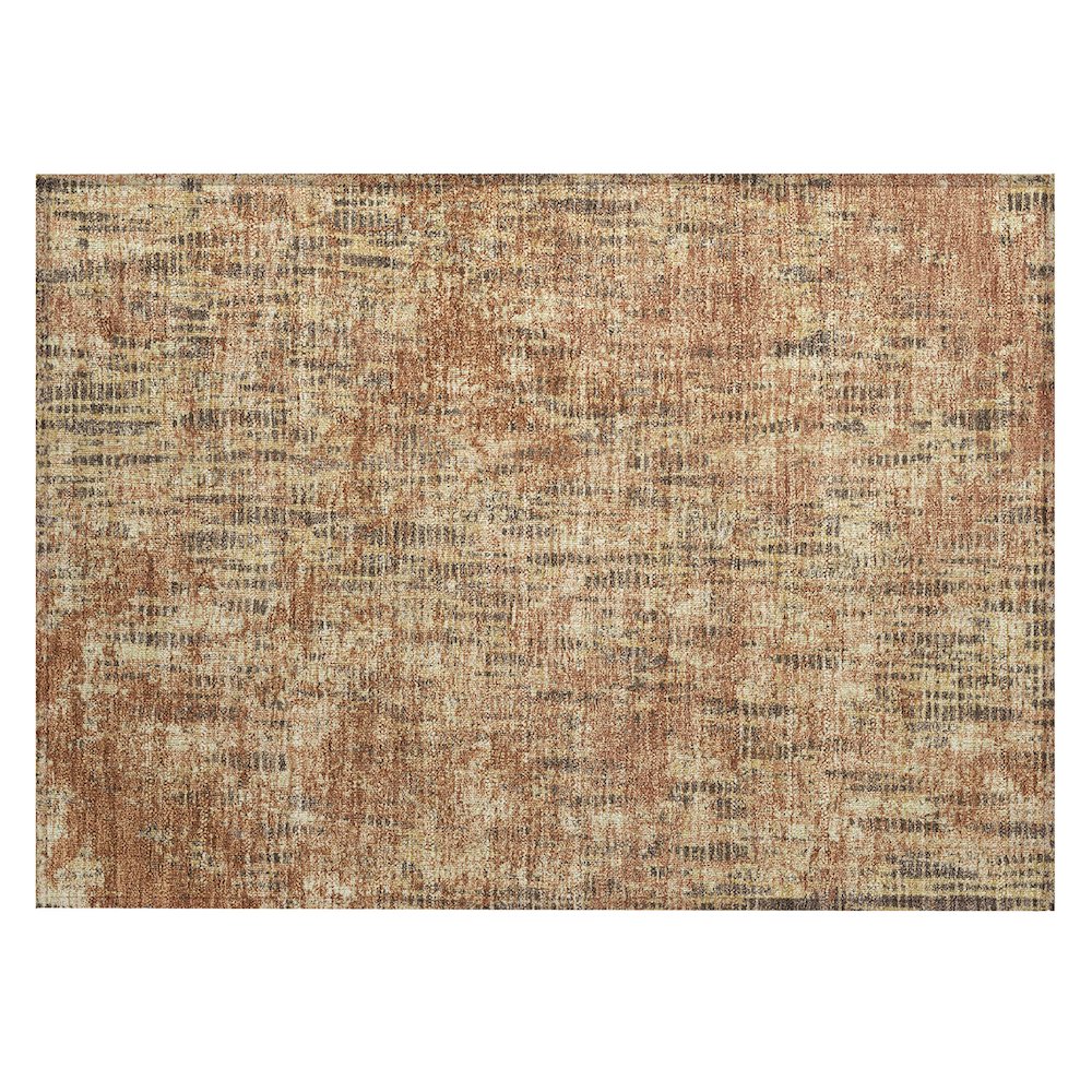 Machine Washable Indoor/Outdoor Chantille ACN2710 Orange 1'8" x 2'6" Rug. Picture 1