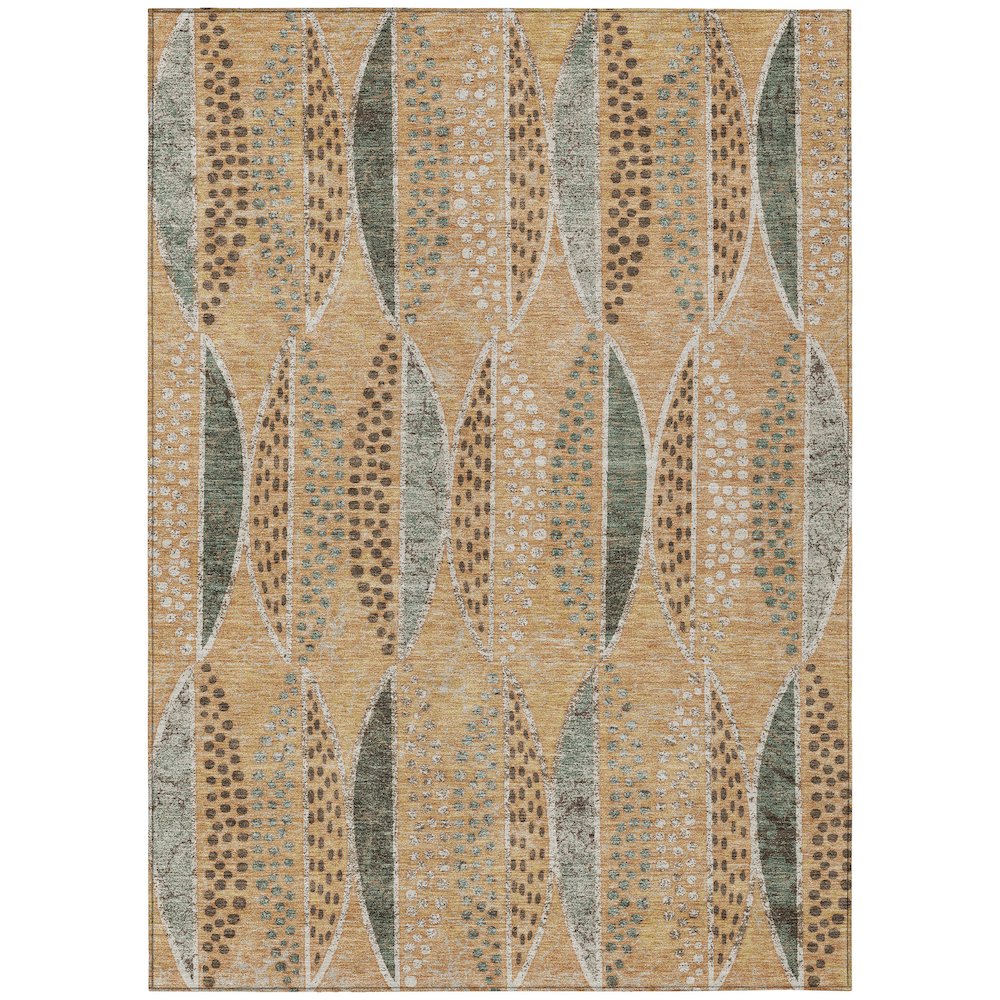 Machine Washable Indoor/Outdoor Chantille ACN2711 Orange 2'6" x 3'10" Rug. Picture 1