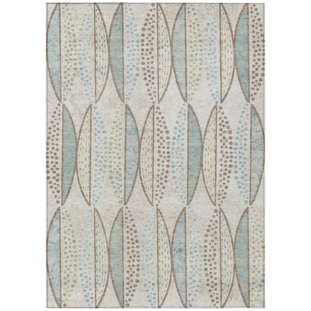 Machine Washable Indoor/Outdoor Chantille ACN2711 Ivory 2'6" x 3'10" Rug. Picture 1