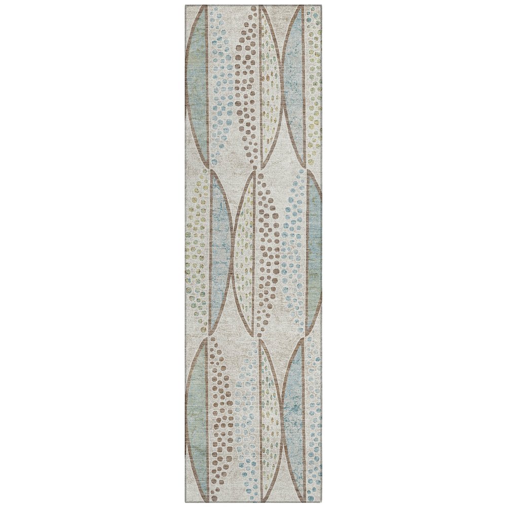 Machine Washable Indoor/Outdoor Chantille ACN2711 Ivory 2'3" x 7'6" Runner Rug. Picture 1