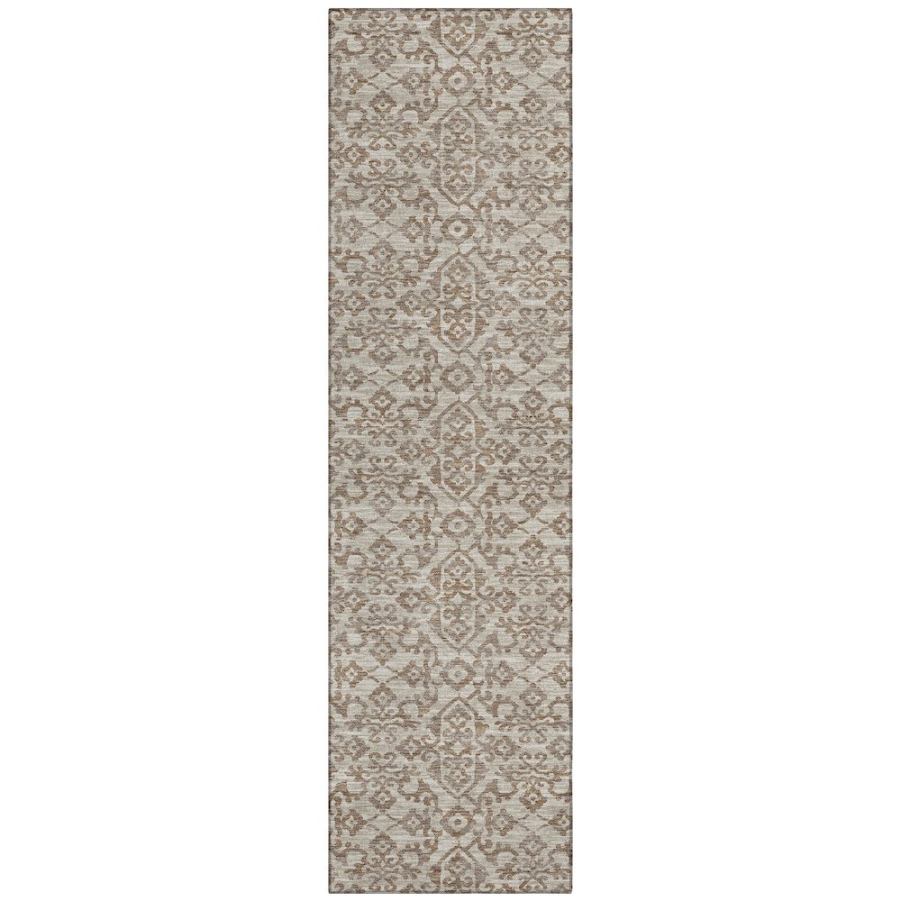 Machine Washable Indoor/Outdoor Chantille ACN2712 Brown 2'3" x 7'6" Runner Rug. Picture 1