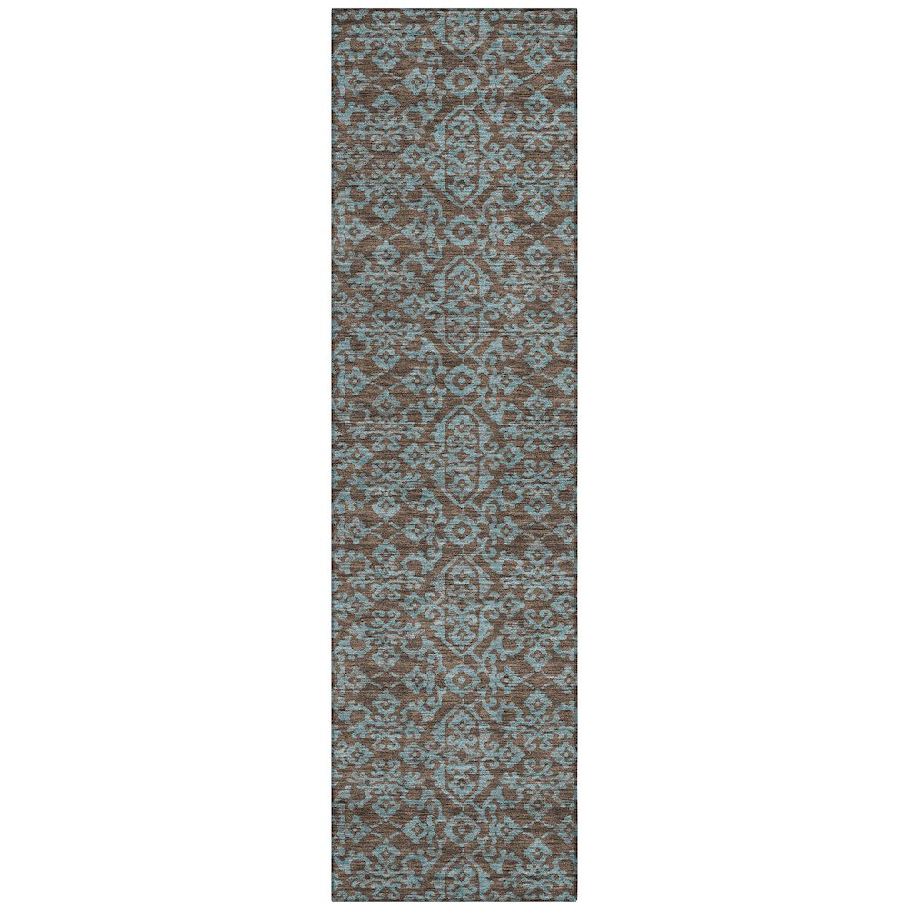 Machine Washable Indoor/Outdoor Chantille ACN2712 Brown 2'3" x 7'6" Runner Rug. Picture 1