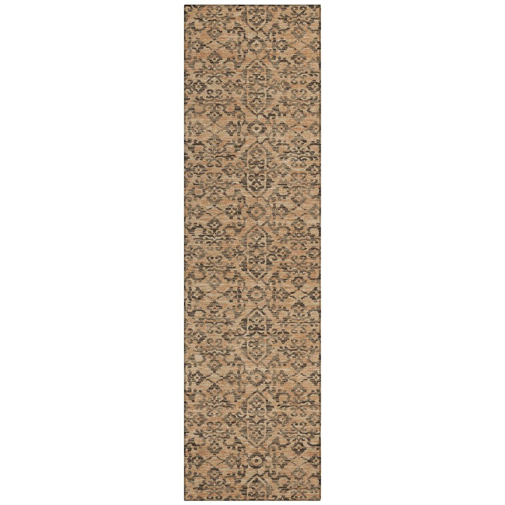 Machine Washable Indoor/Outdoor Chantille ACN2712 Orange 2'3" x 7'6" Runner Rug. Picture 1