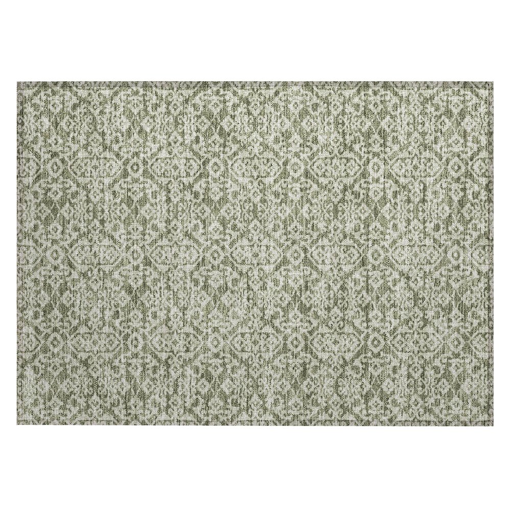 Machine Washable Indoor/Outdoor Chantille ACN2712 Green 1'8" x 2'6" Rug. Picture 1