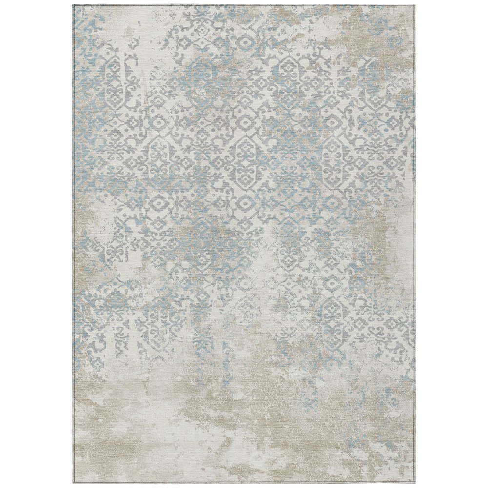 Machine Washable Indoor/Outdoor Chantille ACN2713 Ivory 2'6" x 3'10" Rug. Picture 1