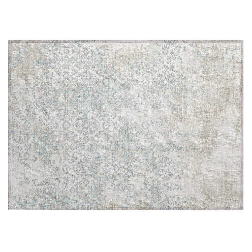 Machine Washable Indoor/Outdoor Chantille ACN2713 Ivory 1'8" x 2'6" Rug. Picture 1