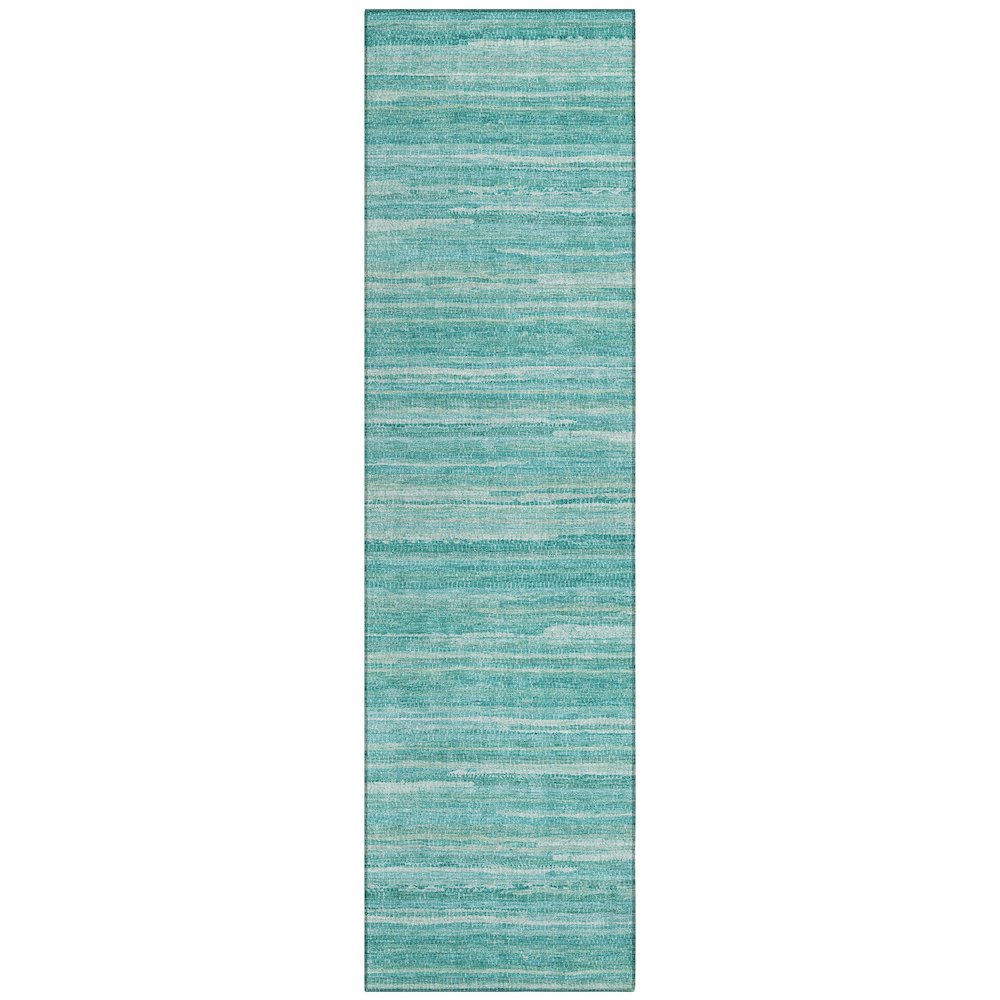 Machine Washable Indoor/Outdoor Chantille ACN2717 Teal 2'3" x 7'6" Runner Rug. Picture 1