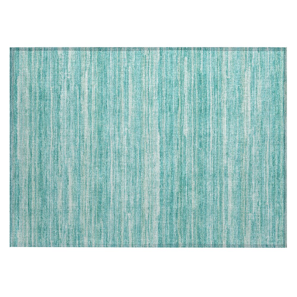 Machine Washable Indoor/Outdoor Chantille ACN2717 Teal 1'8" x 2'6" Rug. Picture 1