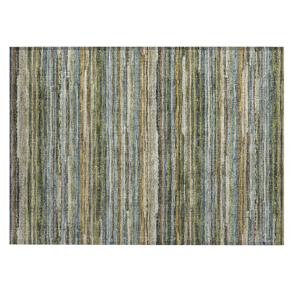 Machine Washable Indoor/Outdoor Chantille ACN2717 Green 1'8" x 2'6" Rug. Picture 1