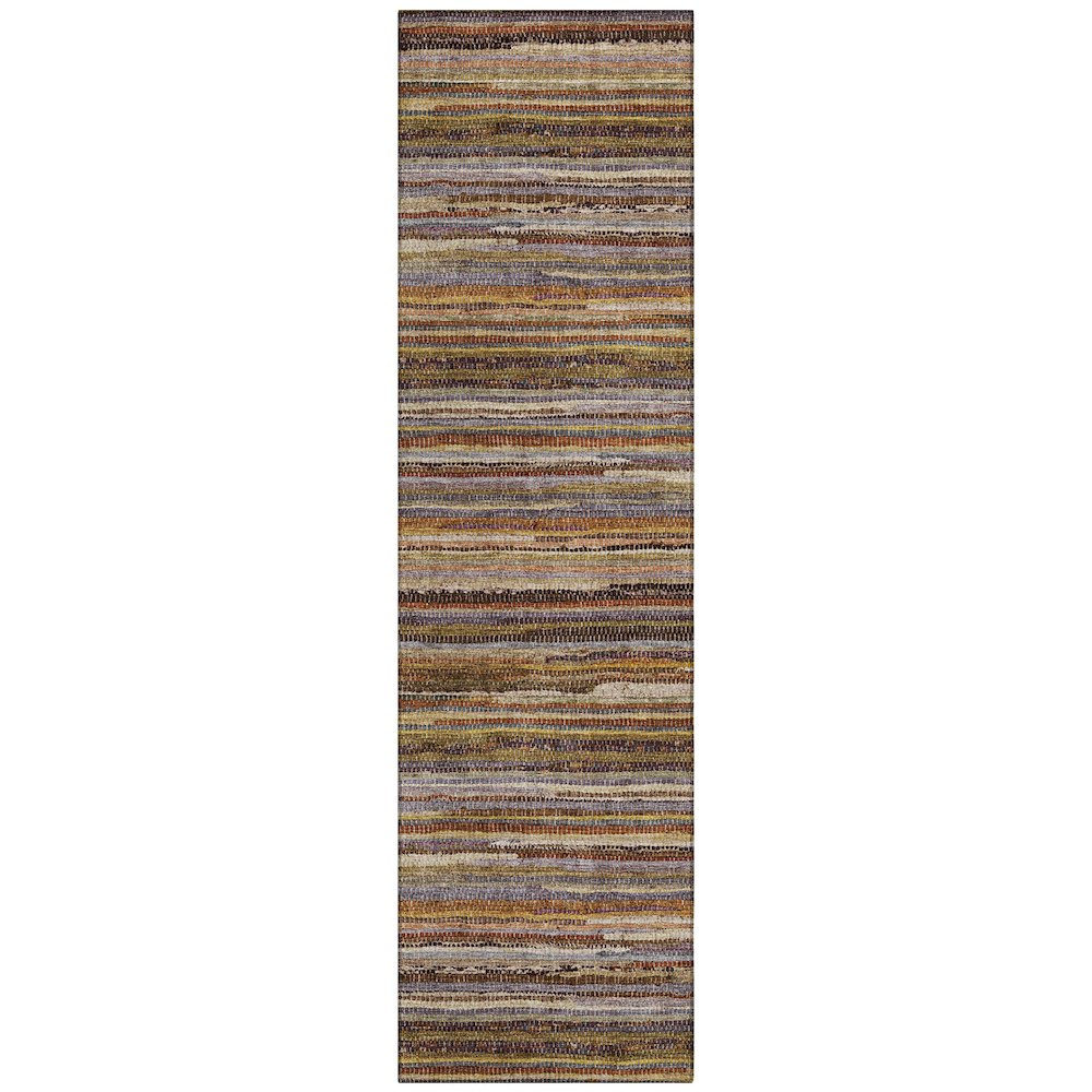 Machine Washable Indoor/Outdoor Chantille ACN2717 Orange 2'3" x 7'6" Runner Rug. Picture 1