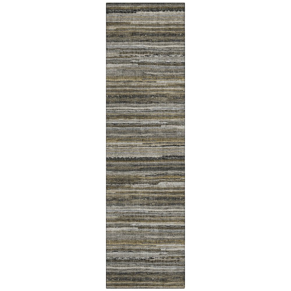 Machine Washable Indoor/Outdoor Chantille ACN2717 Gray 2'3" x 7'6" Runner Rug. Picture 1