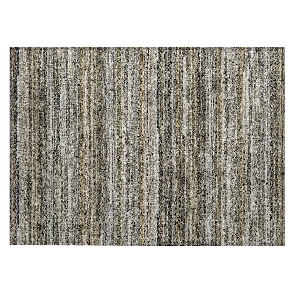 Machine Washable Indoor/Outdoor Chantille ACN2717 Gray 1'8" x 2'6" Rug. Picture 1