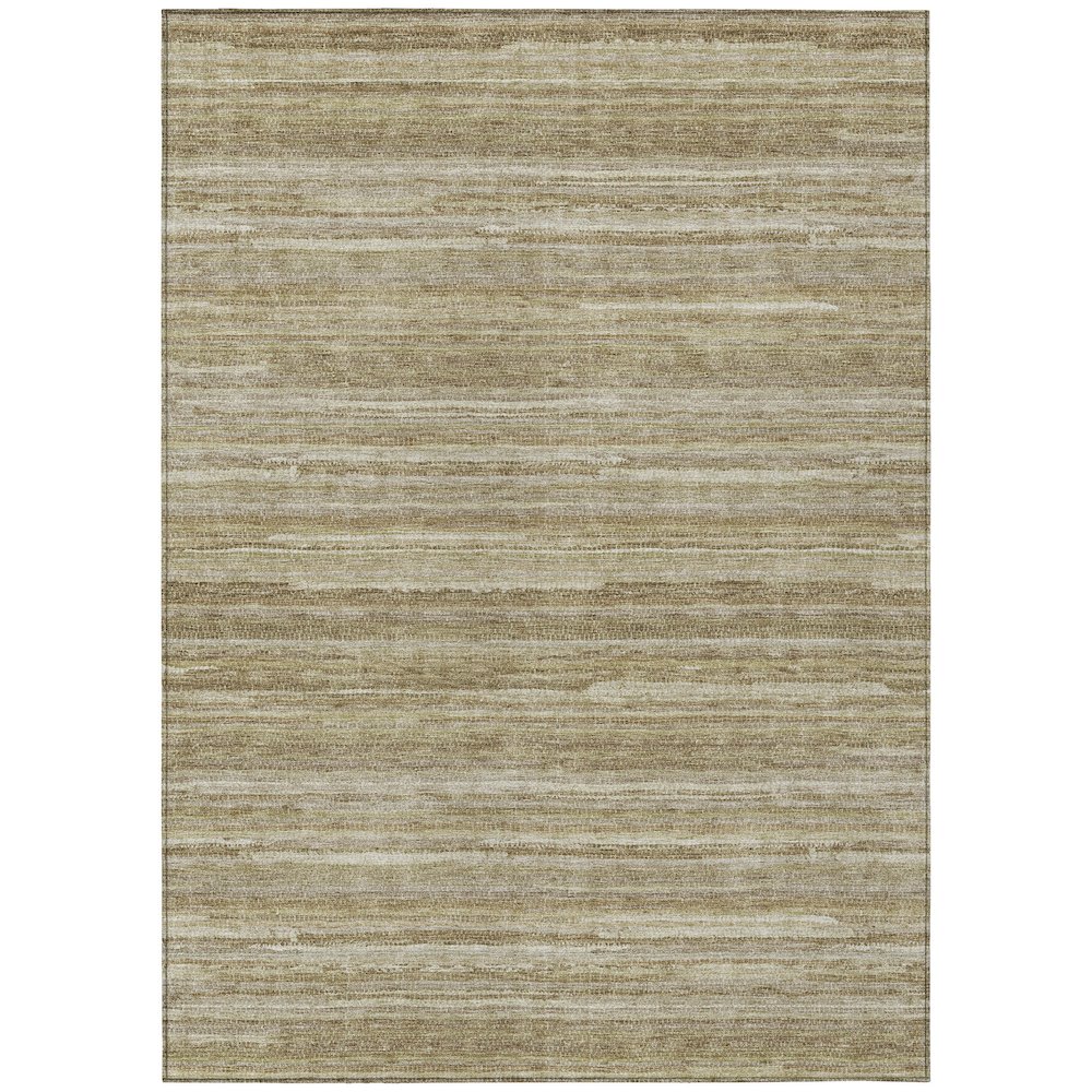 Machine Washable Indoor/Outdoor Chantille ACN2717 Brown 3' x 5' Rug. Picture 1