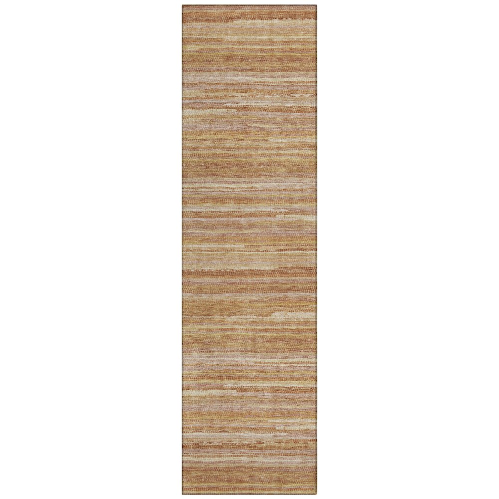Machine Washable Indoor/Outdoor Chantille ACN2717 Orange 2'3" x 7'6" Runner Rug. Picture 1