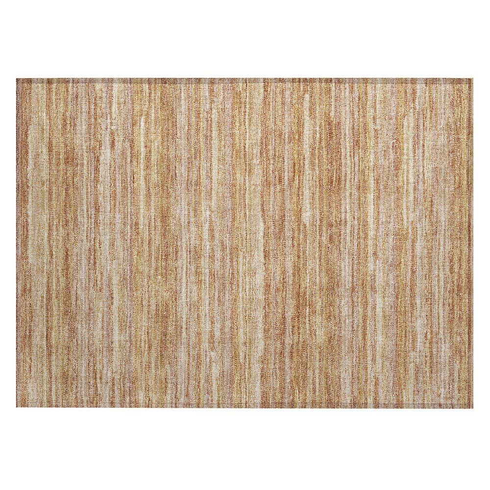 Machine Washable Indoor/Outdoor Chantille ACN2717 Orange 1'8" x 2'6" Rug. Picture 1