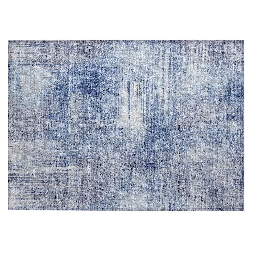 Machine Washable Indoor/Outdoor Chantille ACN2718 Blue 1'8" x 2'6" Rug. Picture 1